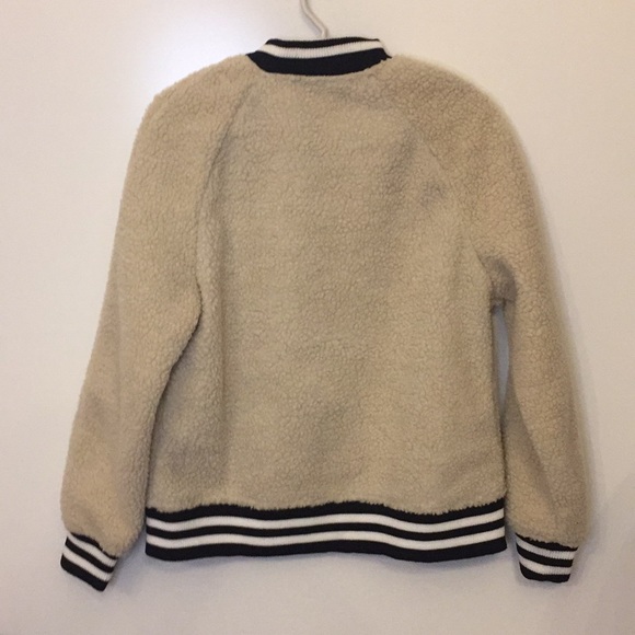 BDG Cream sherpa zip up jacket - Picture 6 of 10